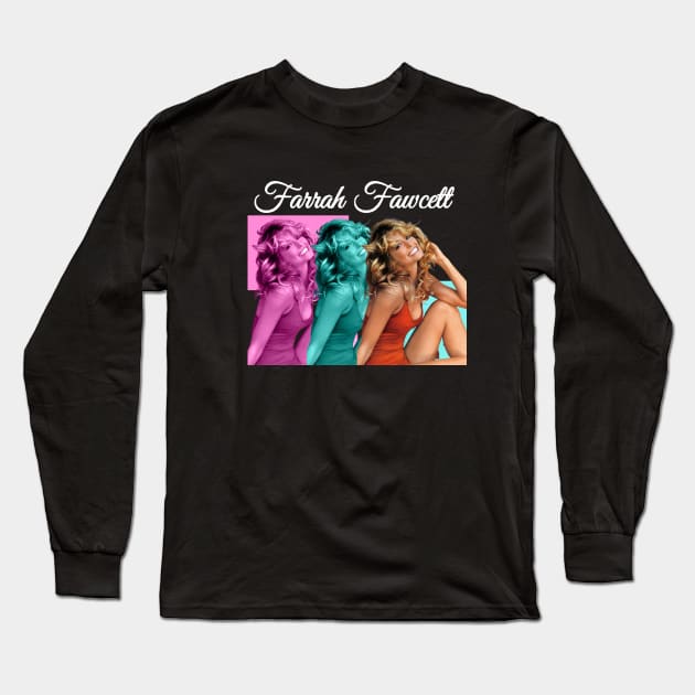 Farrah Retro Long Sleeve T-Shirt by Mulan Lake Mysteries